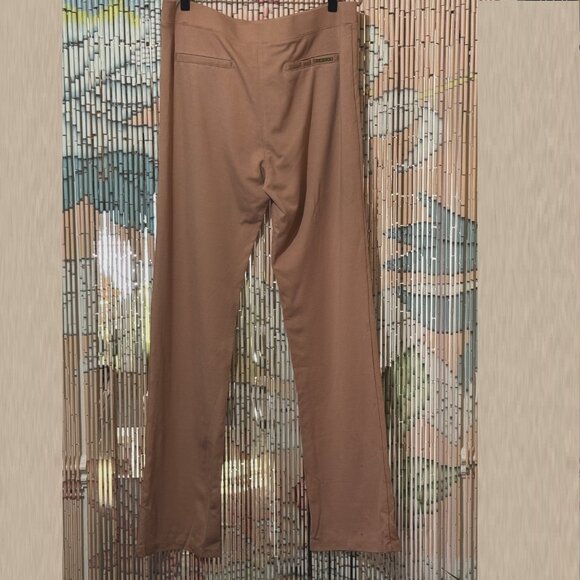 Iman Global Chic Slip into Slim Perfect Ponte Boot-Cut Pant, Camel, Large - Picture 8 of 13
